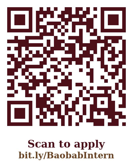 QR code to bit.ly/BaobabIntern
